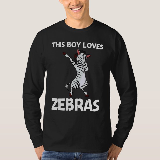 T-shirt Zebra For Boys Kids African Zoo Animal   (Devant)