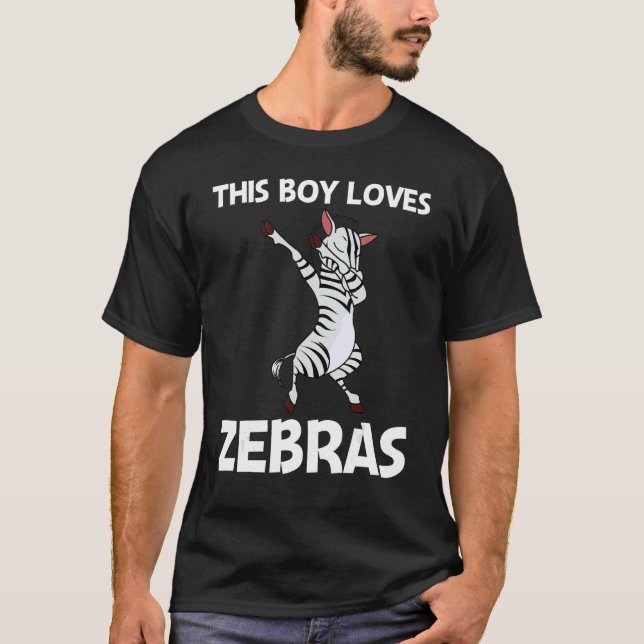 T-shirt Zebra For Boys Kids African Zoo Animal   (Devant)