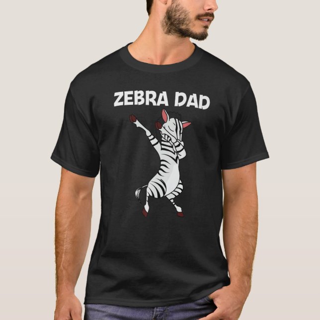 T-shirt Zebra For Dad Father African Zoo Animal (Devant)