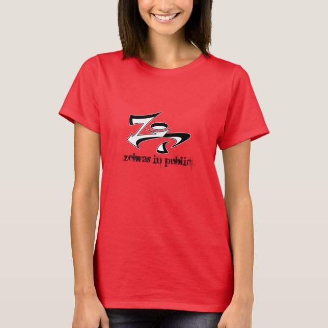 T-shirt Zebra Gear Ladies Ringer (Devant)