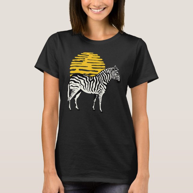 T-shirt Zebra Graphic mignon Imprimer Amour Nature Zebras  (Devant)