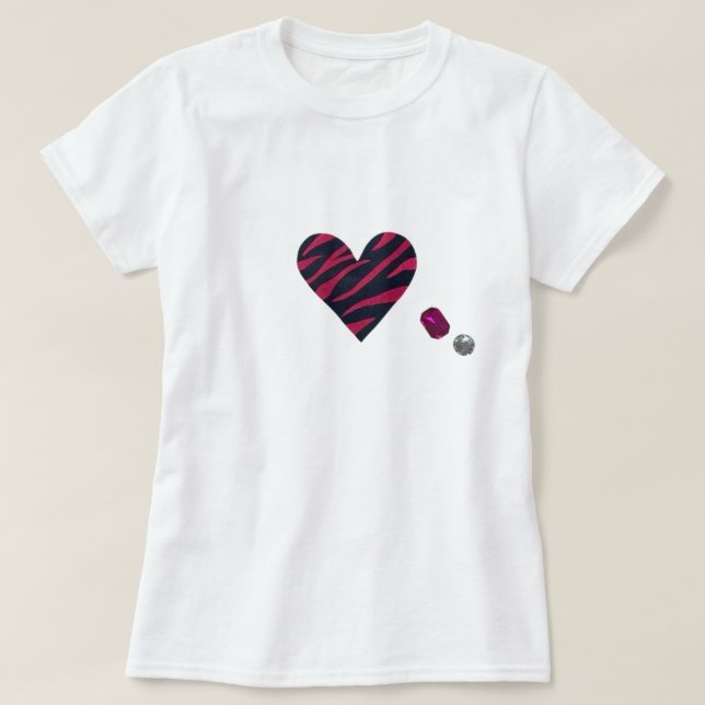 T-shirt Zebra-heart (Design devant)