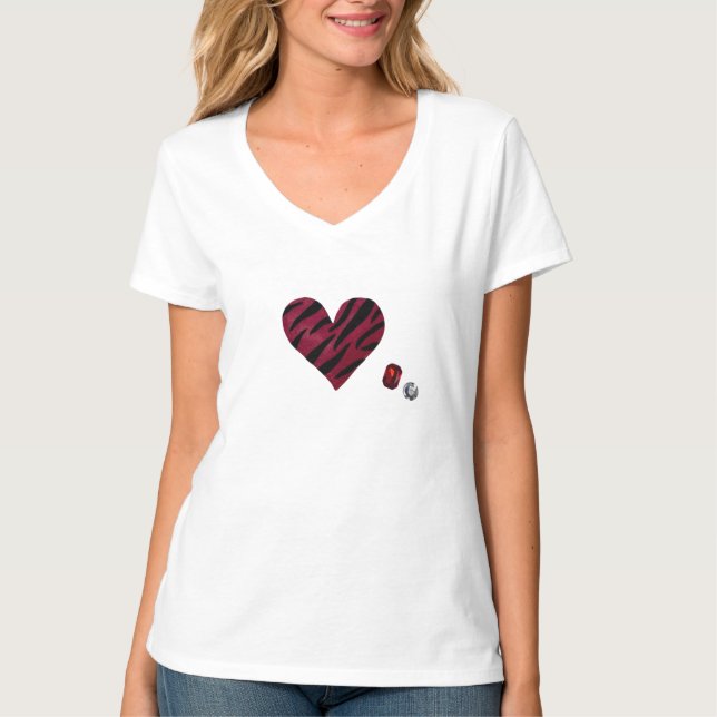T-shirt Zebra-heart (Devant)