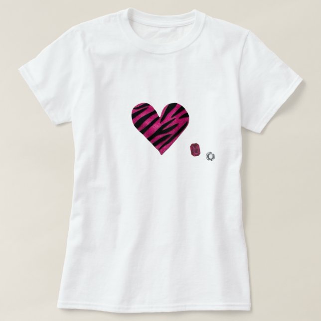 T-shirt Zebra-heart (Design devant)