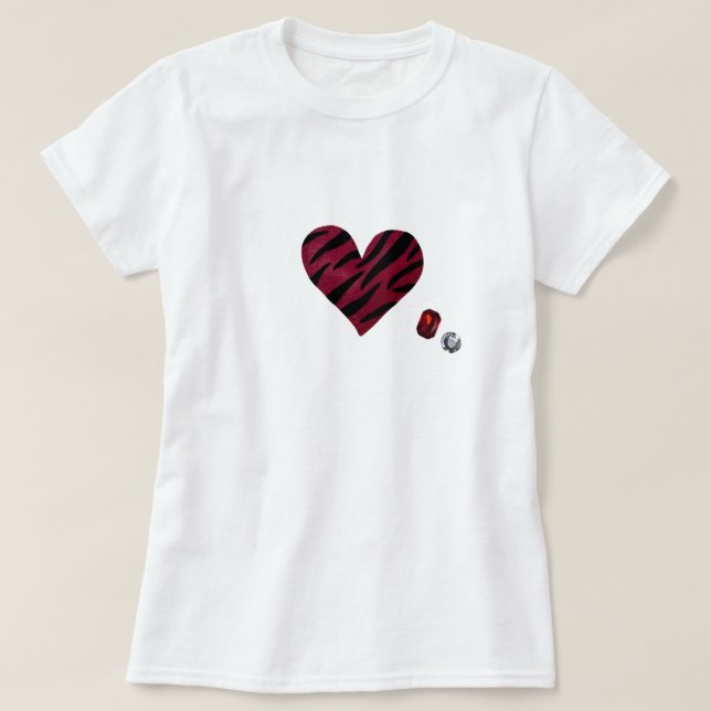 T-shirt Zebra-heart (Design devant)