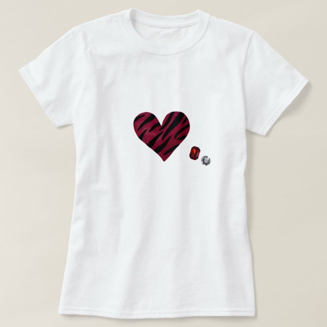 T-shirt Zebra-heart (Design devant)