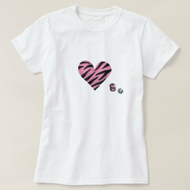 T-shirt Zebra-heart (Design devant)