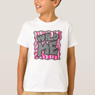 T-shirt Zebra Hot Rose et White Wild Me