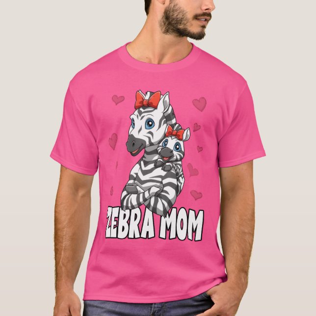 T-shirt Zebra Maman Fête des mères Maman Mère pour une mam (Devant)