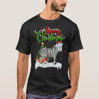 T-shirt Zebra Noël Décorations Père Noël Zebra Noël