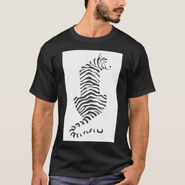 T-shirt Zebra noir et blanc (Devant)