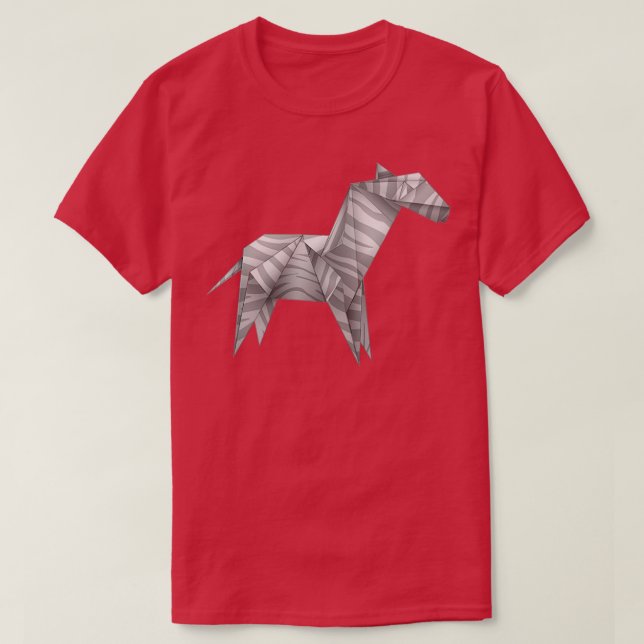 T-shirt Zebra Origami (Design devant)