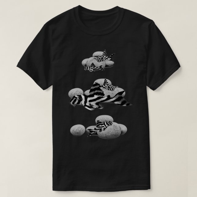 T-shirt Zebra Pleco Plecostomus Eotic Aquarium Fish Tank L (Design devant)