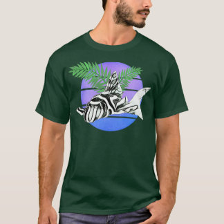 T-shirt Zebra Pleco Plecostomus Vintage Sun Retro Aquarium