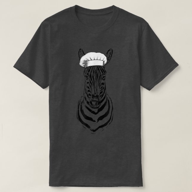 T-shirt Zebra Safari Animal Chef Drôle Cuisine Cuisine Wil (Design devant)