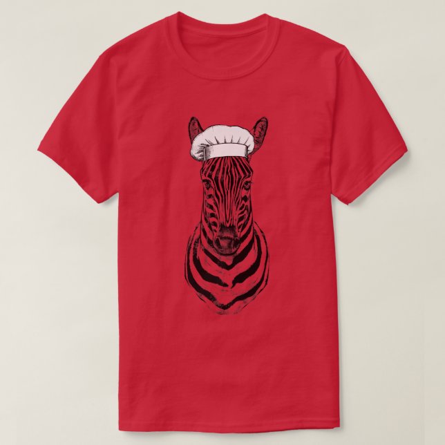 T-shirt Zebra Safari Animal Chef Drôle Cuisine Cuisine Wil (Design devant)