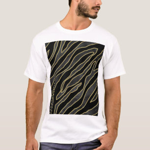 T-shirt Zebra Stripes : Abstrait Monochrome Sans Seamless.
