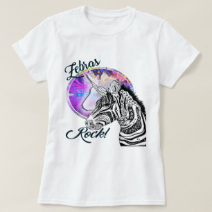 T-shirt Zebra Tribal en tatouage noir et blanc