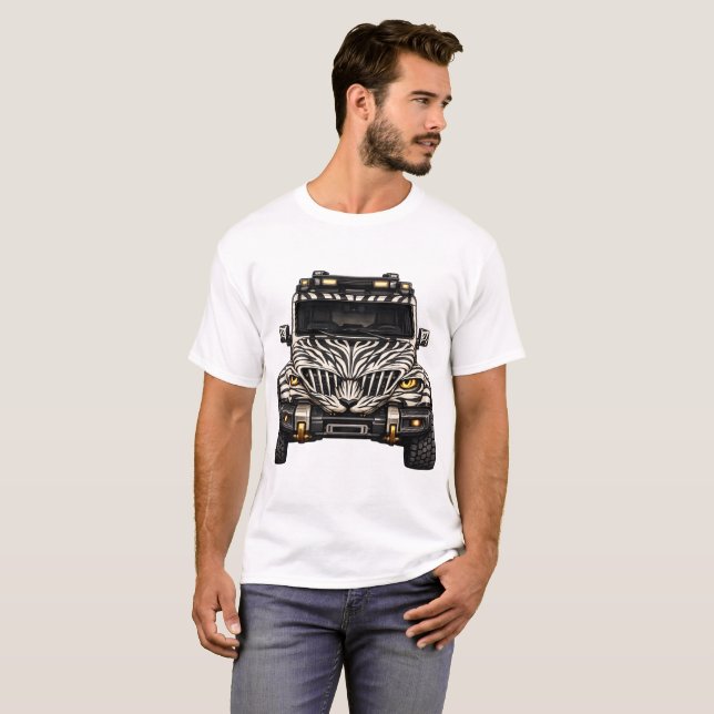 T-shirt Zebra White Adventure SUV — BV-JZW Vue avant (Devant entier)