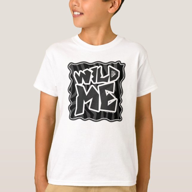T-shirt Zebra Wild me Noir et gris (Devant)