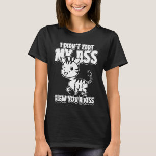 T-shirt Zebra Wildlife Je N'Ai Pas Pu Mon Bout Vous A Bleu