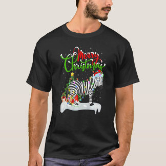 T-shirt Zebra  Xmas Decorations Santa Zebra Christmas