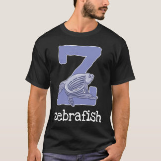 T-shirt Zebrafish Alphabet Letter Fish Kids