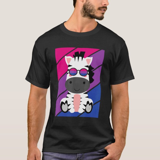 T-shirt Zebras Pride Bisexual Flag LGBTQ Proud Ally Pride  (Devant)