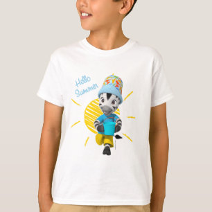 T-shirt Zèbre adorable de garçon d'été de ZOU bonjour