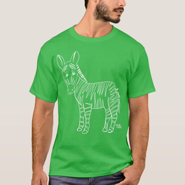 T-shirt Zèbre aime les animaux (Devant)