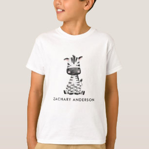 T-shirt Zèbre Bébé Mignon Minimaliste Enfant Personnalisé