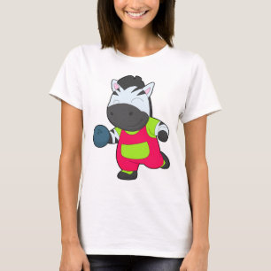 T-shirt Zèbre Bowling Boule de bowling Sports