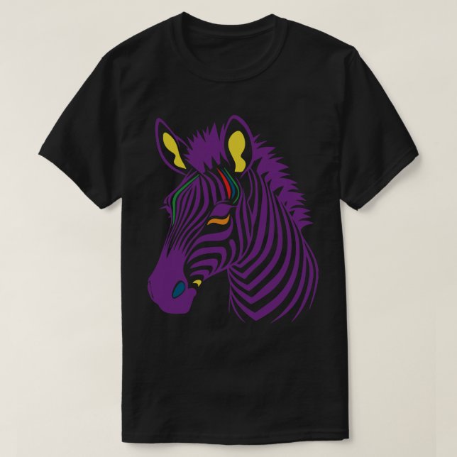 T-shirt Zèbre couleur 2 (Design devant)