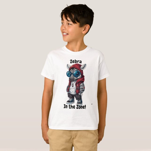 T-shirt Zèbre dans la zone - Tee de style urbain (Devant entier)