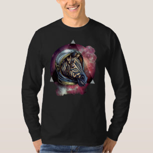 T-shirt Zèbre Dans L'Espace Pour Maman Papa Et Enfants