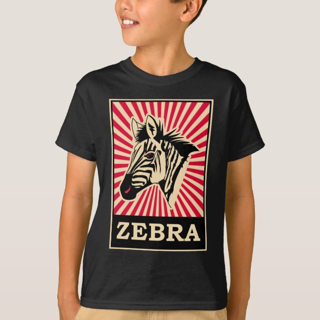 T-shirt Zèbre d'art de bruit (Devant)