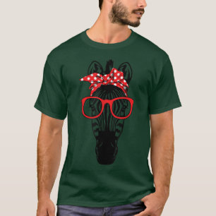 T-shirt Zèbre de montagne cool avec bandeau de banane et v