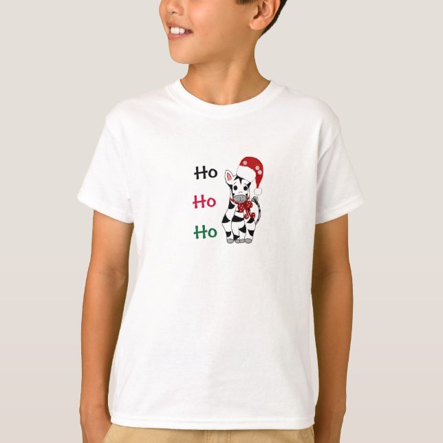 T-shirt Zèbre de Noël (Devant)