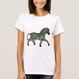 T-shirt Zèbre d'une couleur différente