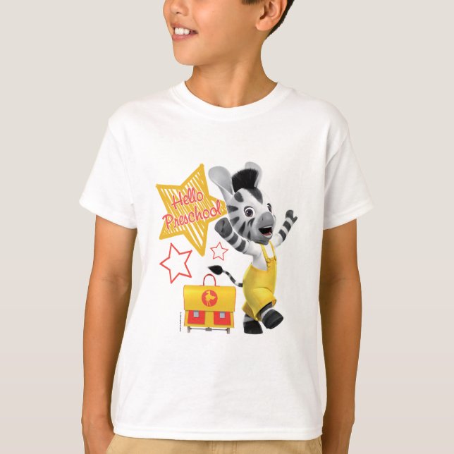 T-shirt Zèbre Excited préscolaire de ZOU bonjour petit (Devant)