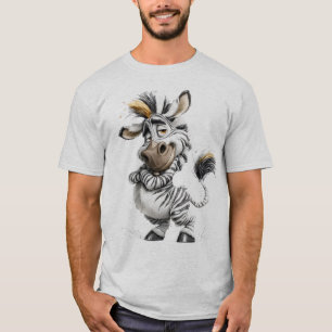 T-shirt Zèbre fantaisiste