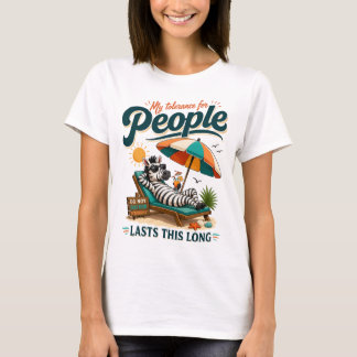 T-shirt Zèbre Humoristique Introverti Drôle