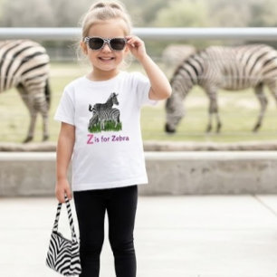T-shirt Zèbre Mignon Animal de Zoo à la Mode