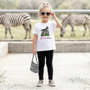 T-shirt Zèbre Mignon Animal de Zoo à la Mode