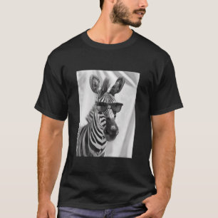 T-shirt Zèbre mignon avec des lunettes de soleil Animal de