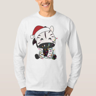 T-shirt Zèbre Noël Zèbres Animaux d'hiver