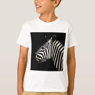 T-shirt Zèbre noir et blanc rayures Animal