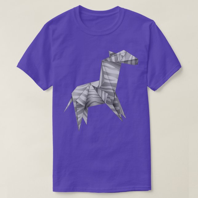 T-shirt zèbre origami 1 (Design devant)