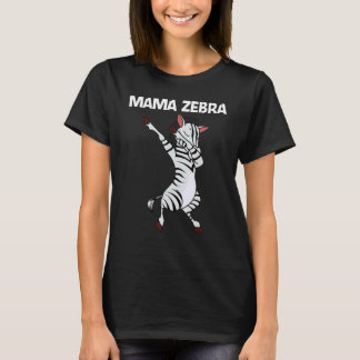 T-shirt Zèbre pour femme maman animal de zoo africain 1