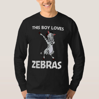 T-shirt Zèbre pour garçons enfants animal de zoo africain